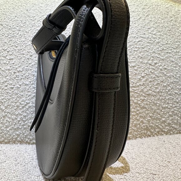 Polene Numero Dix (Number Ten Bag - Monochrome Black Textured leather) - Picture 3 of 15